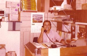 From humble beginnings: Mike in his first store office